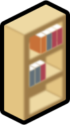 bookshelf brown books
